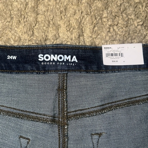 NWT Plus Size Sonoma Goods for Life Premium High-Waist Denim Shorts (24W) - Picture 5 of 5